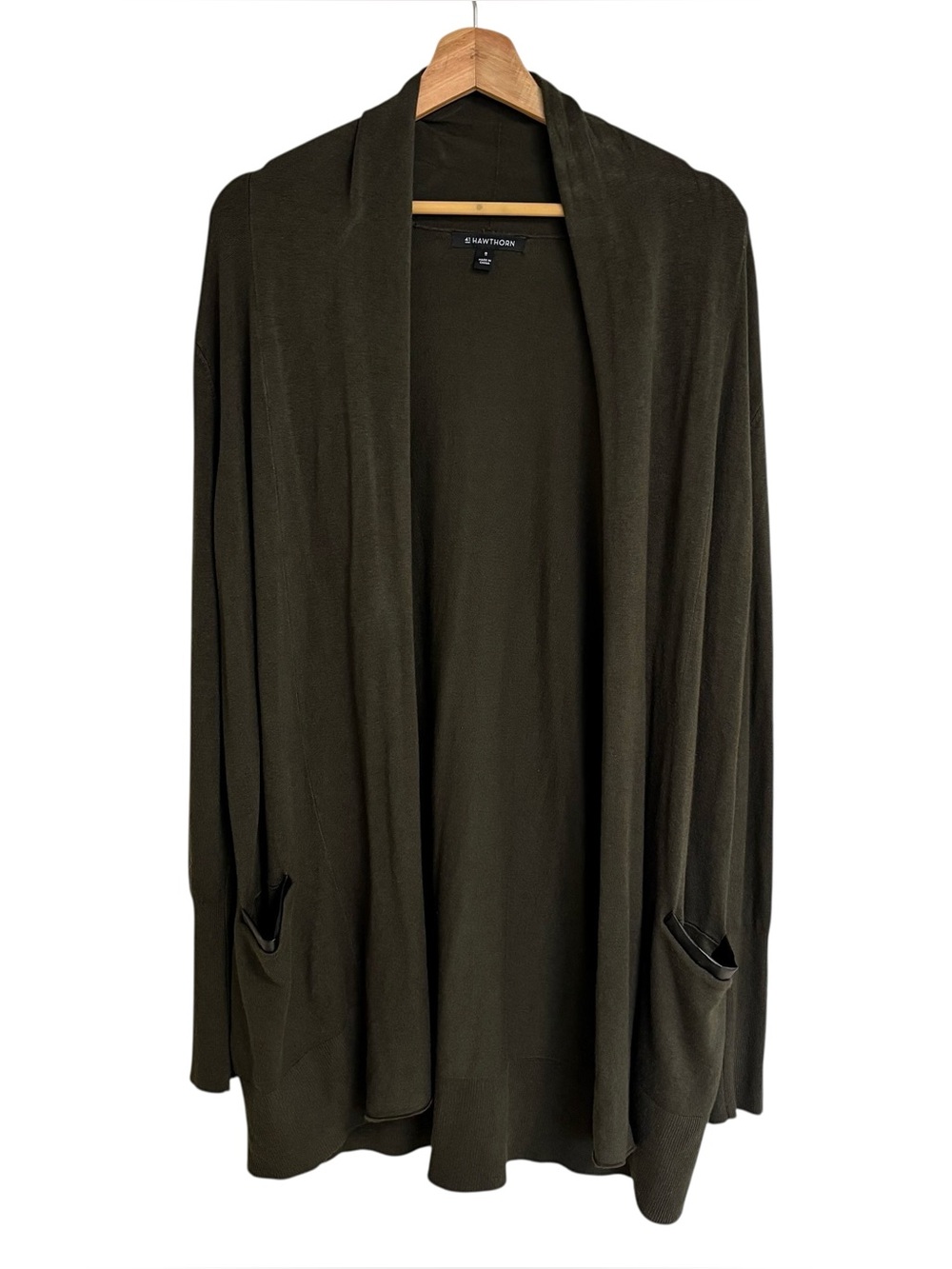 41 Hawthorn dark deep green oversized cozy long sleeve long cardigan sweater M